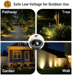 Gardenreet Brass Well Lights, 12V Low Voltage Wired 2700K In-Ground, 4PK - Image 5