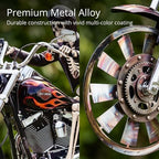 Skeleton Motorcycle Wind Spinner, 3D Kinetic Metal Skeleton Rider - Image 4