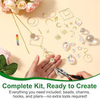Rivvlive 6 Sets DIY Crystal Suncatcher Kit Sun Catchers Making Supplies Kit with 3 Size Tall Trellis for Potted Plants Indoor Plant Stake Suncatcher Decoration for Office Home - Image 6