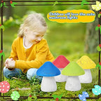 Macarrie 4 Pcs Solar Mushroom Light Outdoor Crack Solar Garden Decor Light - Image 5
