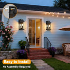 Solar Porch Lights Outdoor with Motion Sensor, Dusk to Dawn Waterproof Solar Wall Light with 3 Lighting Modes, Wall Sconce Light fixtures for Home Garage Porch Yard Front Door - Image 5