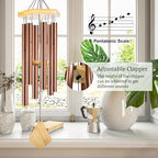 Memorial Wind Chimes 30 inch Red Copper Deep Tone Sympathy Gift Patio Porch - Image 3