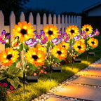 KOOPER Solar Garden Lights Outdoor 3 Pack, 9 Sunflowers & 12 Butterflies by KOOPER