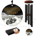 Personalized Memorial Wind Chimes for Outdoors Motorcycle Biker Tribute Final Ride Sympathy Gift Custom Name Years Hanging for Loss of Loved One Dad Husband Rider Remembrance Garden Keepsake by AlpadilCo