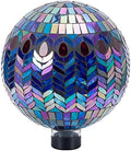 VCUTEKA Gazing Ball, 10" Glass Mosaic Gazing Balls for Garden Decor, Purple by VCUTEKA