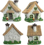 PRETMANNS Solar Fairy House for Outside, Green, 7.56" High - Image 6