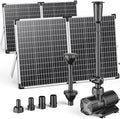 Antfraer 120W Solar Pond Pump, Solar Water Pump with 1600GPH Adjustable Flow & Dry-Run Protection, Solar Water Fountain Pump & Dual Solar Panels for Outdoor Pond Garden Waterfall Water Features by Antfraer