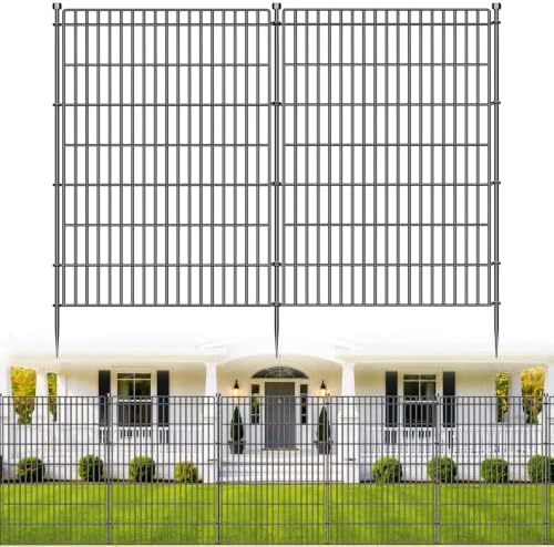 No Dig Garden Fence, Dog Fencing Outdoor for Yard, 5 Panels by OutdoorFence