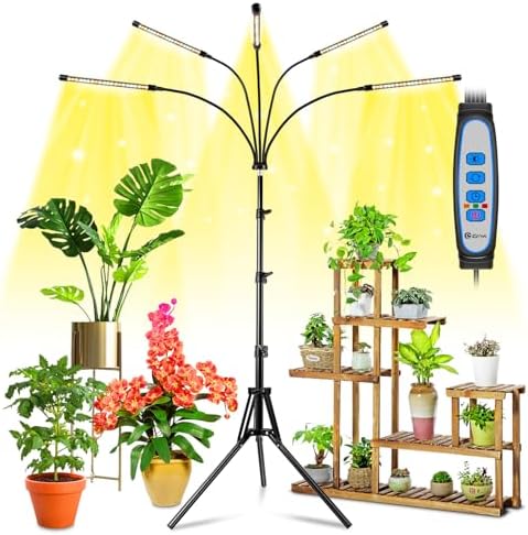 Wolezek Grow Lights for Indoor Plants Full Spectrum with Stand by WOLEZEKLED