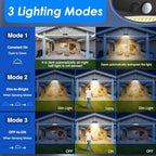 Peasur 368 LED Solar Motion Sensor Lights Outdoor Waterproof with 3 Modes - Image 2