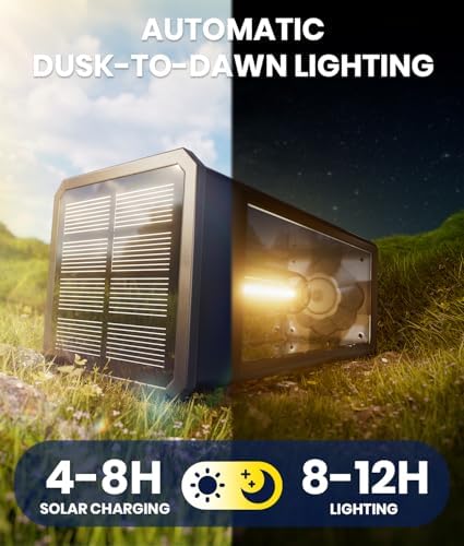 NEWMESSI Solar Garden Lights, 4 Pack, 3 Heights, Warm White, IP65 - Image 2