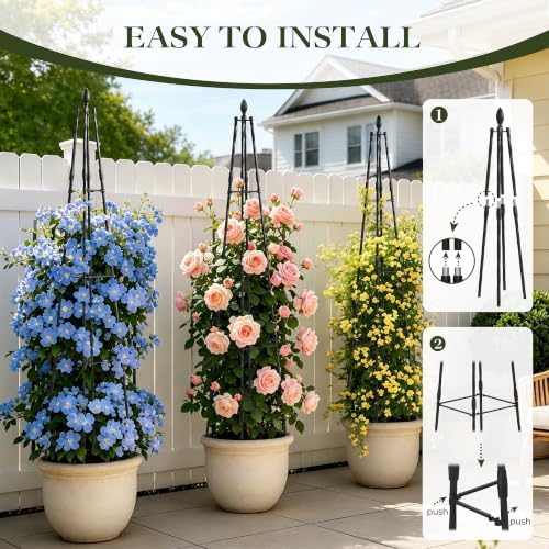 Alisisfores Garden Trellis for Climbing Plants, 71-inch - Image 3