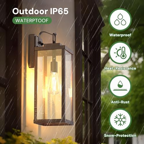 DORESshop Outdoor Wall Lights, Exterior Lighting Fixtures, Dusk to Dawn 16" - Image 4