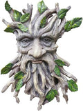 13.2" Real Tree Face Hugger Statue, Resin Elves Sculpture with Foliage Features, Large Outdoor Tree Hugger for Yard Art, Halloween Trees Decorations Outdoor Wall Mounted Statue by EuirostWelcometovisit