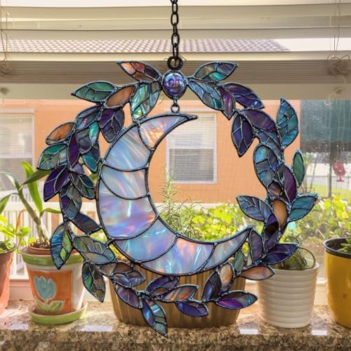 Cresent Moon Halloween Boho Acrylic Suncatcher - Image 4