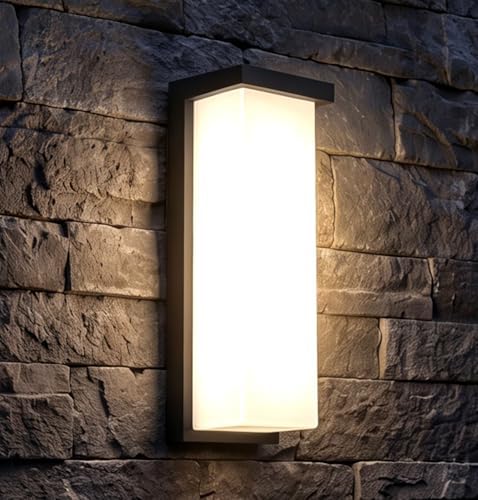 14 Inch Outdoor Wall Light, 2640LM LED Wall Sconce, Hardwired, ETL Listed by Tonlesm