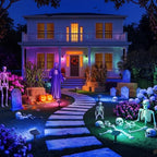 Consciot Smart Solar Spot Lights Outdoor, RGBTW Color Changing Halloween Solar Spotlight Outdoor, APP Control IP65 Landscape Lighting for Garden, Yard, Pathway, WS002C, 6 Pack - Image 2