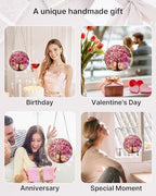 Acrylic Puzzles Suncatcher Window Hanging, 83 Pieces Pink Branches Puzzle, Suncatcher for Doors Garden, Mother's Day Christmas Birthday Gifts for Women Men (L - 8.9 * 8.9 in) - Image 4