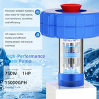 15000 GPH Pond Fountain Aerator,1HP 750W Floating Aerator Fountain - Image 2