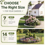 KIMAZO 32.5in (H) x 10ft (L) Tall Decorative Garden Fence - 7 Pack Garden Fencing, Rustproof Metal Wire Panel Border Animal Barrier for Dog, Flower Edging for Yard Landscape Patio Outdoor Decor - Image 7