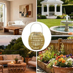 Solar Lantern Hangable Weatherproof Rattan Light - Image 4