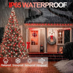 Solar Christmas Lights Outdoor, 6 Pack Solar String Lights Red and White - Image 2