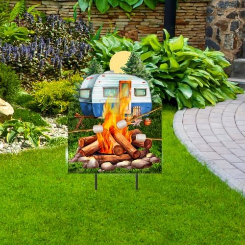 Briarwood Lane Summer Metal Art 27x15 Roasting Marshmallows for Summer Metal Art - Image 3