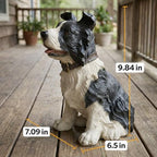 Elenon Dog Garden Statue Decorative for Yard, Black & White Border Collie Figurines Home Lawn Decor, Patio Kitten Tuxedo Statues Pets Memorial Ornament for Dog Lovers - Image 3