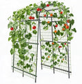 Garden Arch Trellis, 7.5FT Extra Tall Polyethylene-Coated Stainless Steel Garden Trellis for Cucumbers, Melons, Vegetables, Peas, Tomatoes & Climbing Vegetables, Outdoor Rust-Resistant Trellis by EcoSummer