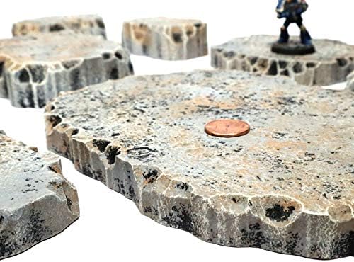 Handmade Stone Gray Rock Stacking Modular Hills Set - Handmade Terrain for Tabletop War Games and TTRPGs - Image 4