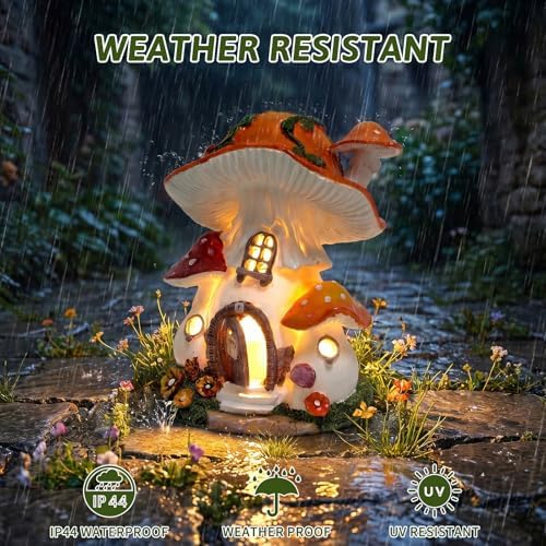 Solar Mushroom House Garden Decor, Fairy Garden Mushroom - Image 5