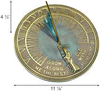 Rome RM2345 Brass Father Time Sundial with Verdigris Highlights - Image 3