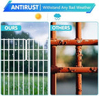 26 Panels No Dig Fence, 28ft(L) x 17in(H) Dog Digging Fencing Barrier, 1.2in Gap Animal Barrier for Bottom of Fence, Rustproof Metal Garden Edging Border Ground Defense for Outdoor Patio, White - Image 6