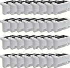 Solar Outdoor Fence Step Lights, 32pcs White IP44 LED Outdoor Stair Lights, 1400mAh, Suitable for Courtyards, Decks, Steps, Walkways, and Lawn Paths by GTQPS