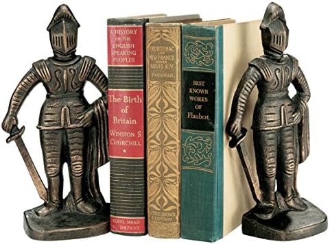 Design Toscano SP14917 Medieval Knight Iron Bookends, bronze - Image 3