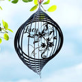 Personalized Wind Spinner Music Rose Custom Name Flower Metal Sublimation Ornament Twirler Laser 3D Art Patio Porch Lawn Indoor Outdoor Garden Yard Decor Housewarming Presents (Dragonfly) by Handmadetneonsign