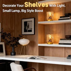 Battery Operated Lamp with Timer, Small Cordless Table Lamp, 2-Pack Yellow - Image 6