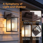 13" Oil-Rubbed Bronze Outdoor Wall Light, All-Metal Frame Porch Light - Image 6
