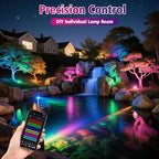 T-SUN Color Changing Pond Lights, 6 Lightheads with Bluetooth APP Control - Image 4