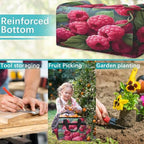 Fruits Garden Tool Bag Organizer Heavy Duty Raspberries Gardening Tote Bag with 10 Pockets for Women Men Gardening Gifts - Image 7