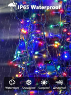 Solar Christmas Lights Outdoor 4 Pack 200 LED 132FT String Light Multicolor - Image 4