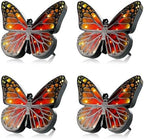 ground lights, equipped with 4 solar butterfly lights for outdoor waterproofing, 14 LED solar landscape lighting, suitable for gardens, courtyards, terraces, corridors, lanes, and walkways (yellow) by RoamingLight