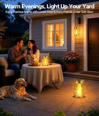 KOOPER Solar Lanterns Outdoor Waterproof, 4 Pack Upgraded Flickering Flame Hanging Solar Lights Outdoor Decorative, Metal Outdoor Hanging Lantern for Yard Patio Garden Decor, Gift for Mom (Bronze) - Image 7