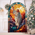 Radiant Mosaic Jesus Christ Acrylic Suncatcher by AVAGAN