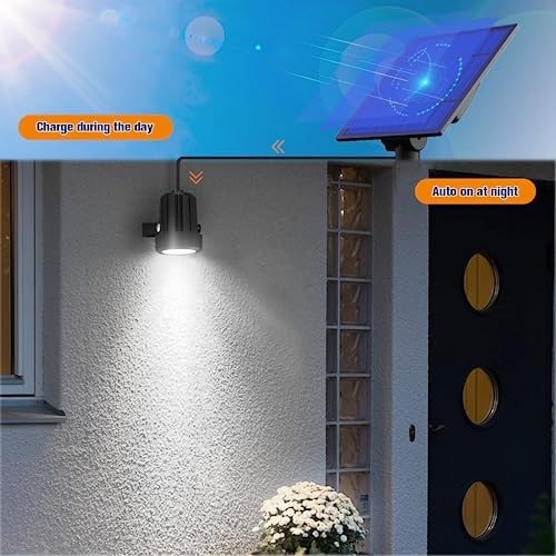 APONUO Solar Spot Lights Outdoor 6-in-1 Solar Landscape Lights Dusk to Dawn Solar Uplights IP65 Waterproof 9.8ft Cable Outdoor Spot Lights for Yard Pathway Garden Tree Decoration (Cool White) - Image 4