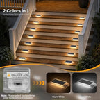 Lacasa Solar Deck Lights 4 Pack, 2 Color in 1 Driveway Lights Outdoor - Image 2