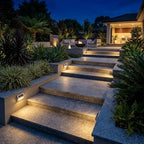 SOLVAO Solar Stair Lights Outdoor, 6 Pack Solar Step Lights with Auto On/Off Dusk to Dawn Sensor, Waterproof IP44 LED Deck Fence Lights, Stainless Steel Solar Wall Lights for Steps, Pathway, Garden - Image 4