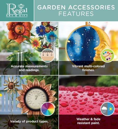 Regal Art & Gift Water Drop Solar Hanging Ornament, Metal Garden LED Decor - Image 4