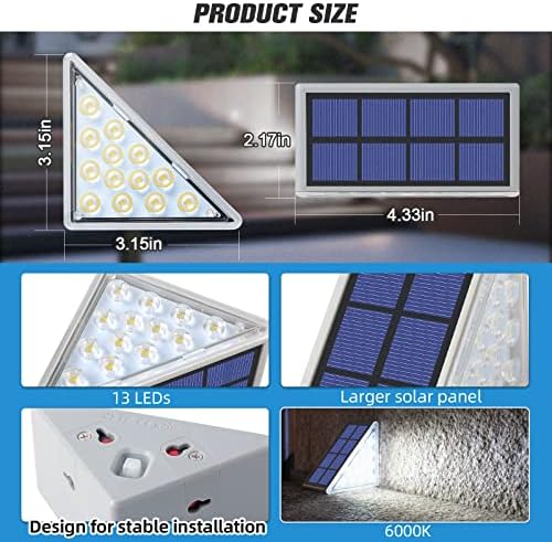 NIORSUN Solar Step Lights,12 Pack Cool White Solar Stair Lights Outdoor Waterproof IP67 Auto On Off,Solar Lights for Steps,Stair,Patio,Yard,Porch,Front Door,Sidewalk,Deck Decor - Image 6
