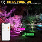 LED Flood Light Outdoor 500W Equivalent 5000 LM,Smart RGB Color Changing Floodlight with APP Control, Warm White 2700K&16 Million Colors, DIY Scene,Timing,Music Sync, IP66 Waterproof,US Plug（2 Pack） - Image 5